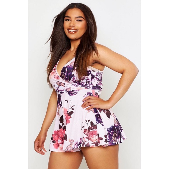 Pants - Plus Size Floral Romper
